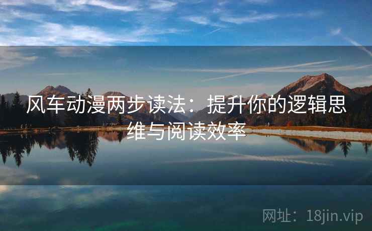风车动漫两步读法：提升你的逻辑思维与阅读效率